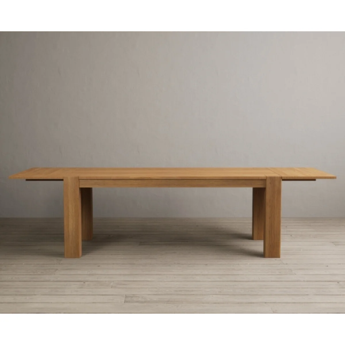 Extending Sheringham 200cm Solid Oak Dining Table with 6 Natural Isabella Chairs – image 7