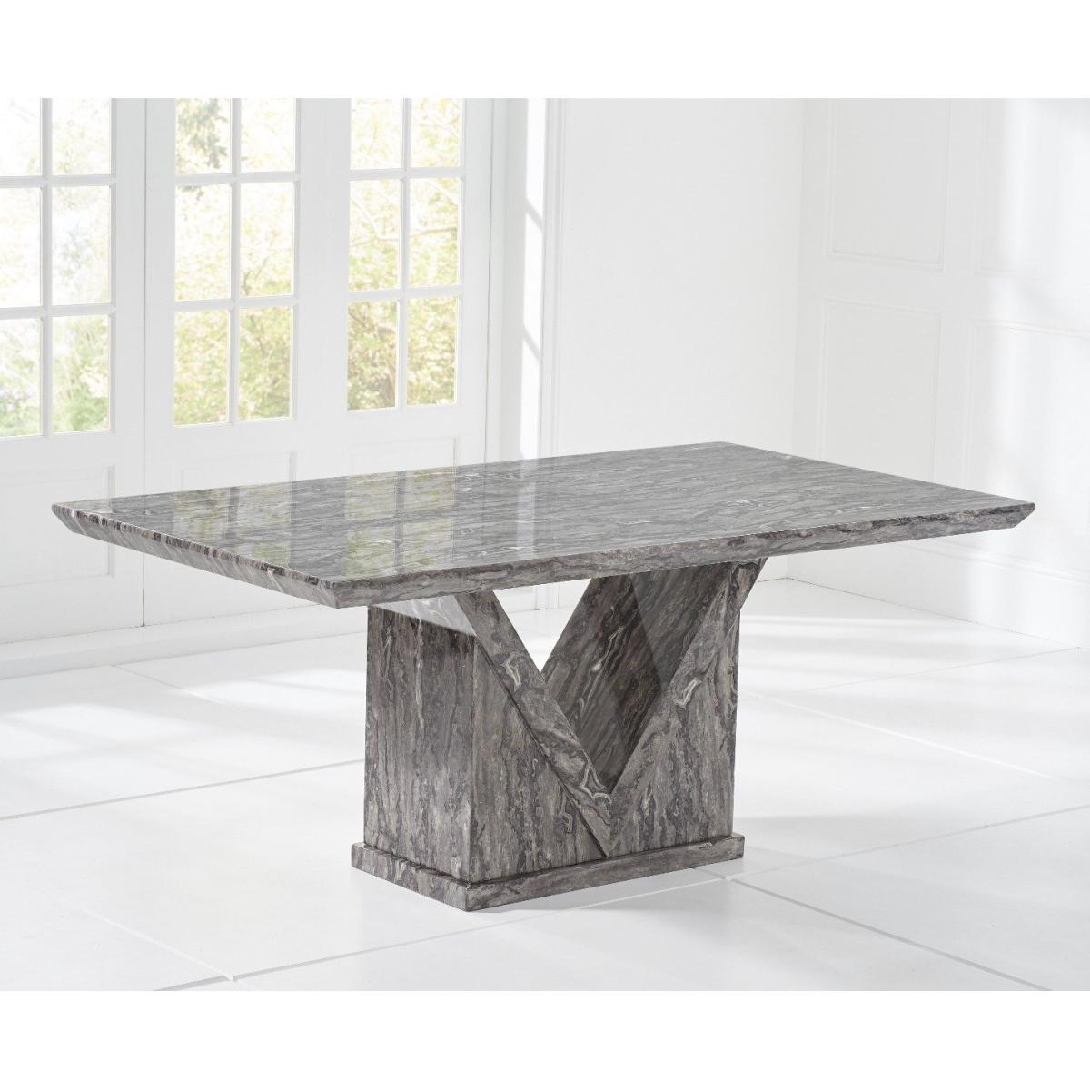 Mocha 180cm Grey Marble Dining Table – image 2
