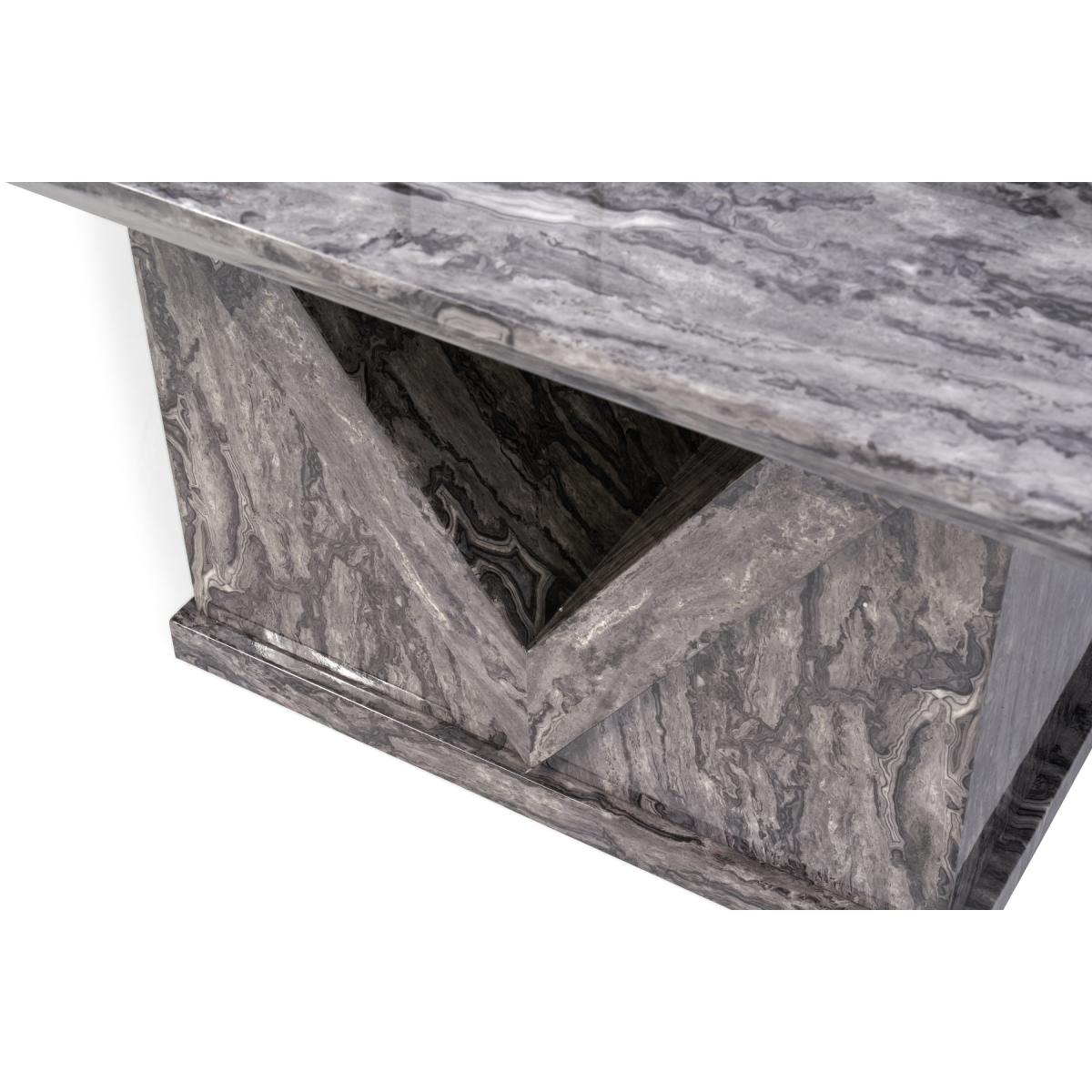 Mocha 180cm Grey Marble Dining Table – image 5