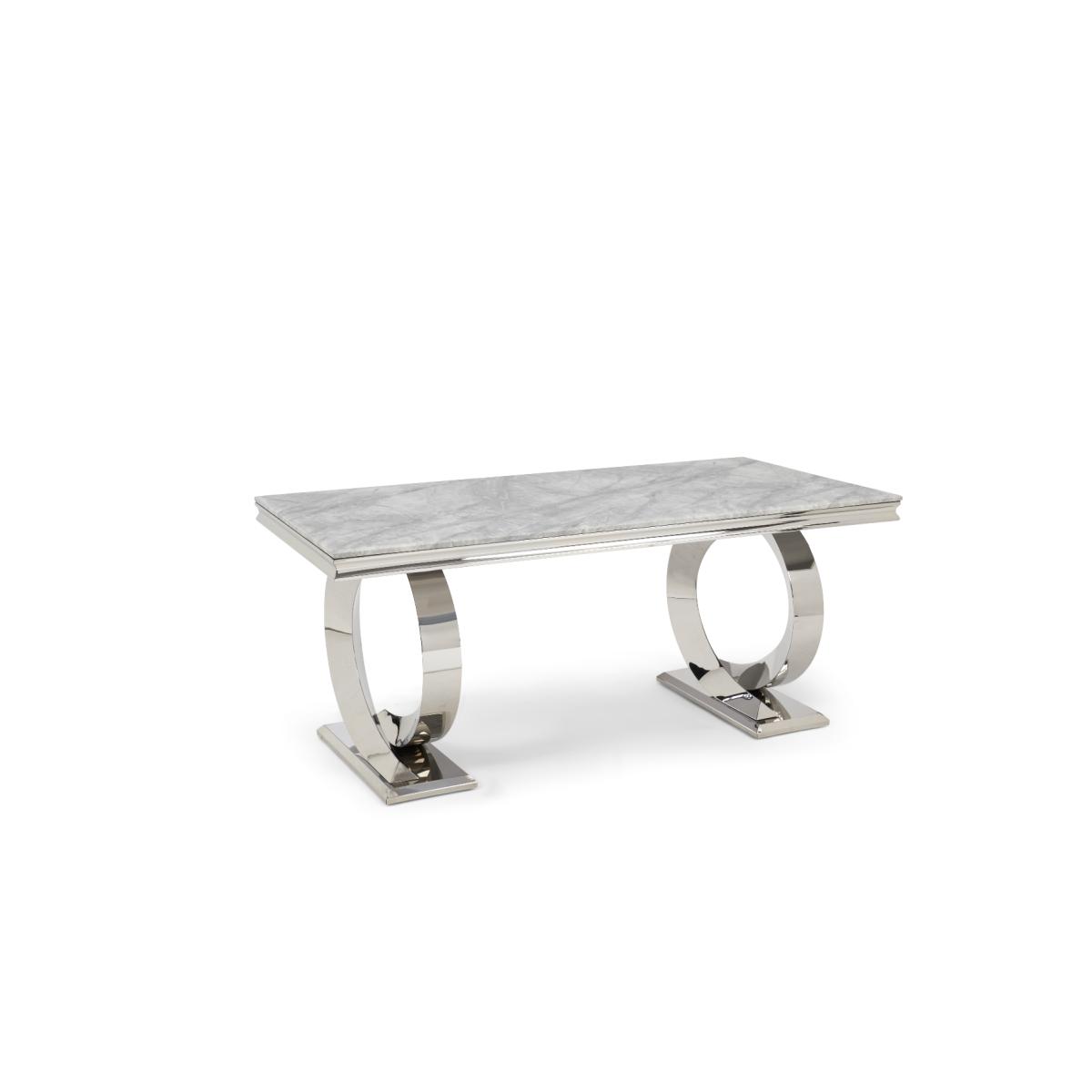 Fabio 200cm Marble Dining Table With 8 Grey Lorenzo Velvet Chairs – image 14