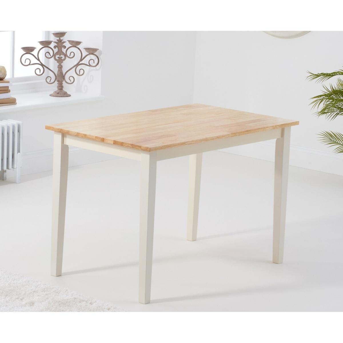Chiltern 114cm Oak and Cream Table with Epsom Chairs and Bench - Cream, 2 Chairs – image 4