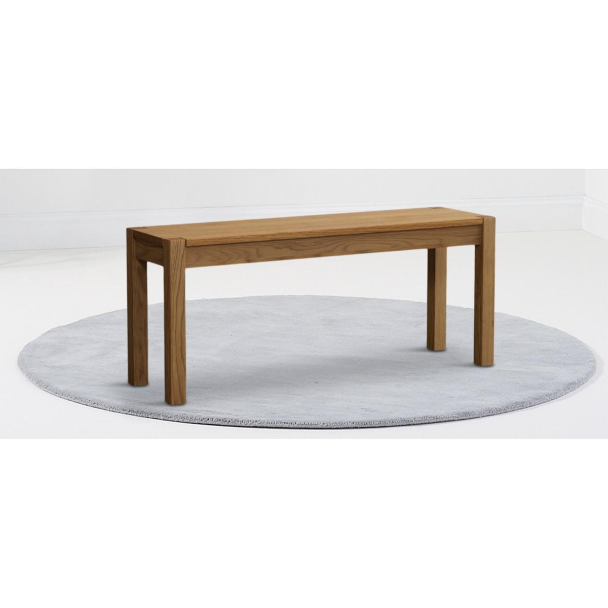 York 120cm Solid Oak Dining Table With 4 Grey Astrid Fabric Chairs With 2 York Benches – image 24