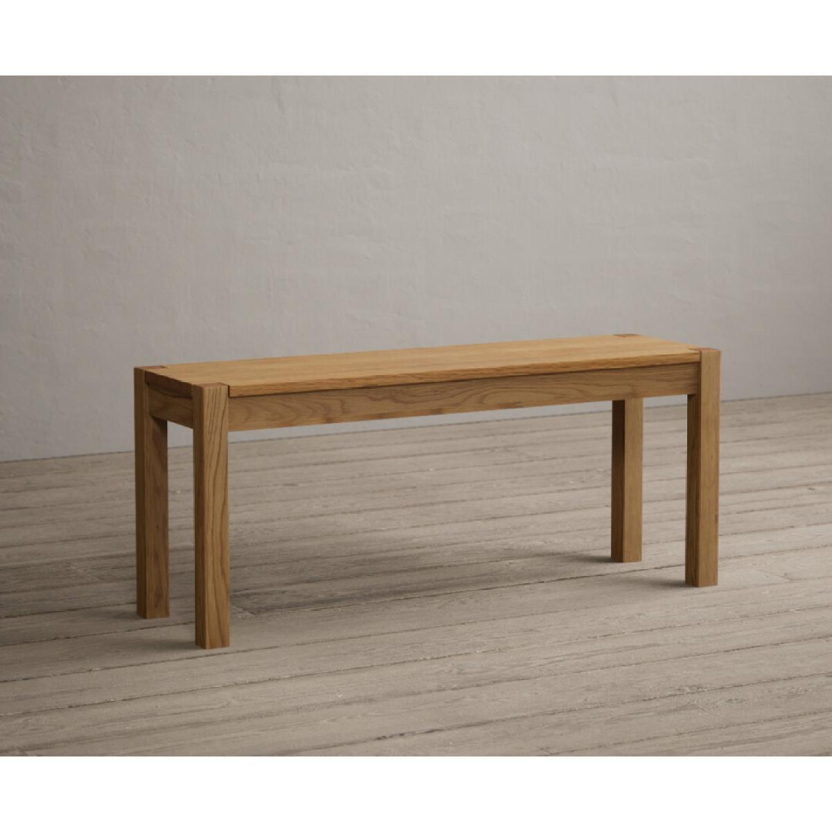 York 120cm Solid Oak Dining Table With 4 Grey Astrid Fabric Chairs With 2 York Benches – image 7