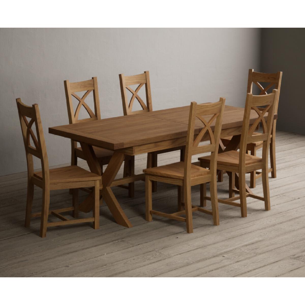 Extending Buckley 200cm Solid Oak Dining Table with 10 Linen Natural Solid Oak Chairs – image 46