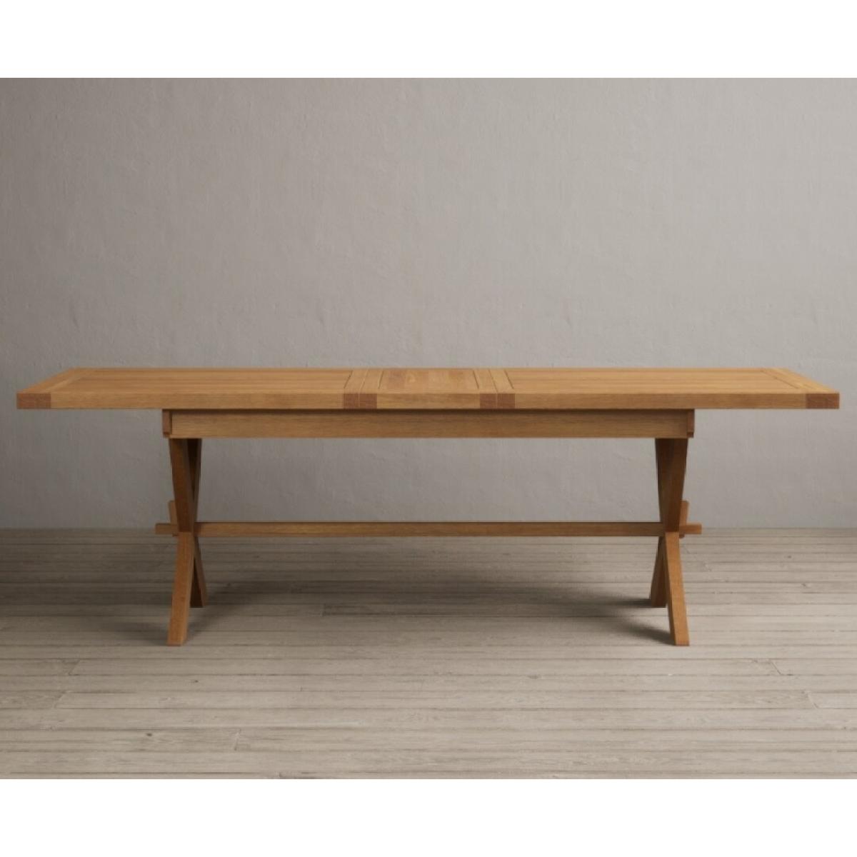 Extending Buckley 200cm Solid Oak Dining Table with 10 Linen Natural Solid Oak Chairs – image 57