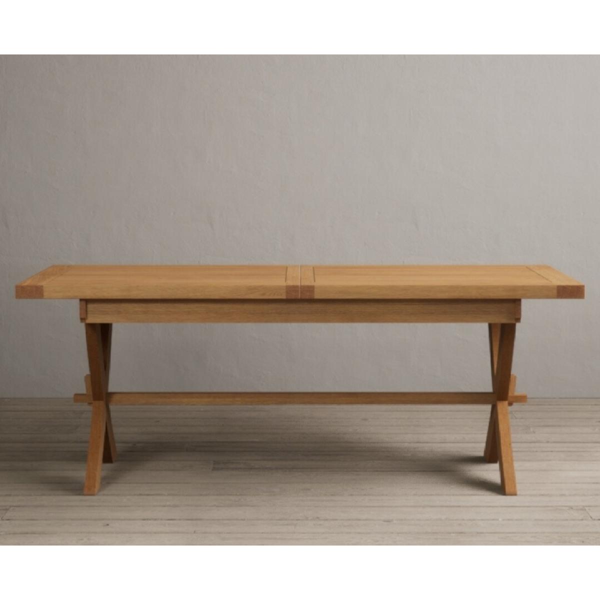 Extending Buckley 200cm Solid Oak Dining Table with 10 Linen Natural Solid Oak Chairs – image 60