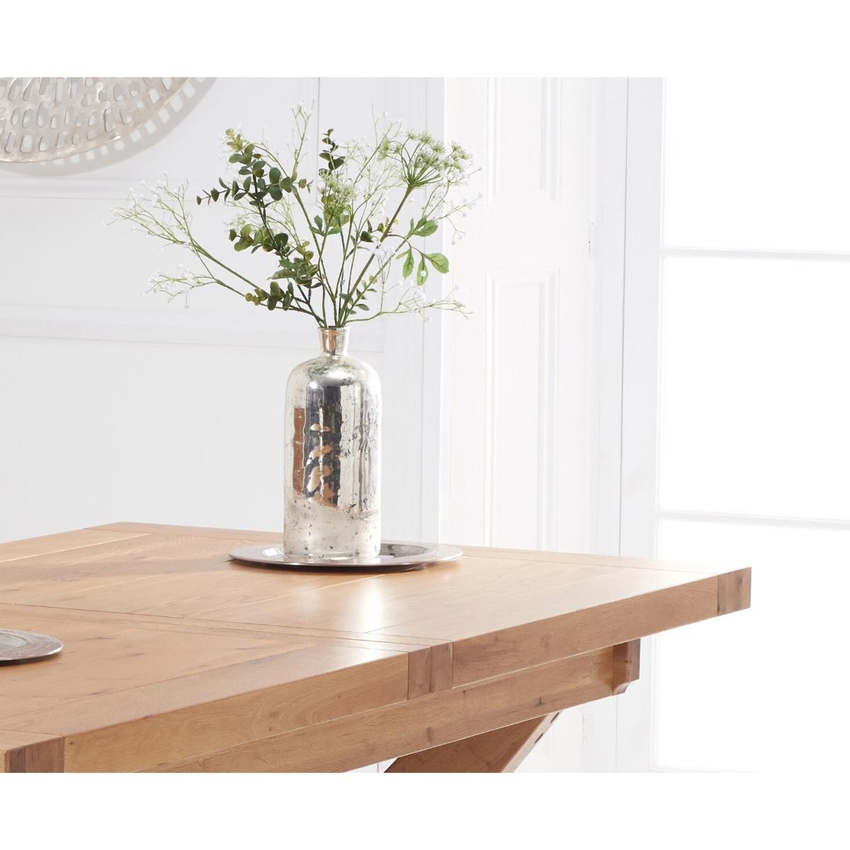 Extending Buckley 200cm Solid Oak Dining Table with 10 Linen Natural Solid Oak Chairs – image 69