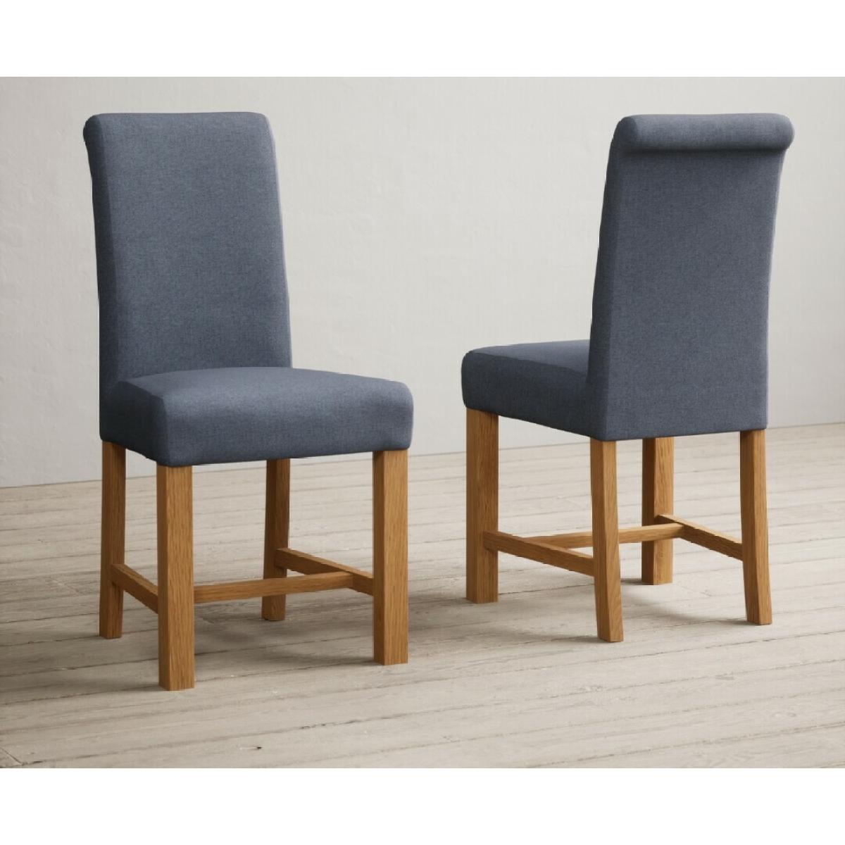 Extending Hertford 100cm - 130cm Rustic Oak Pedestal Dining Table with 4 Natural Scroll Back Chairs – image 33