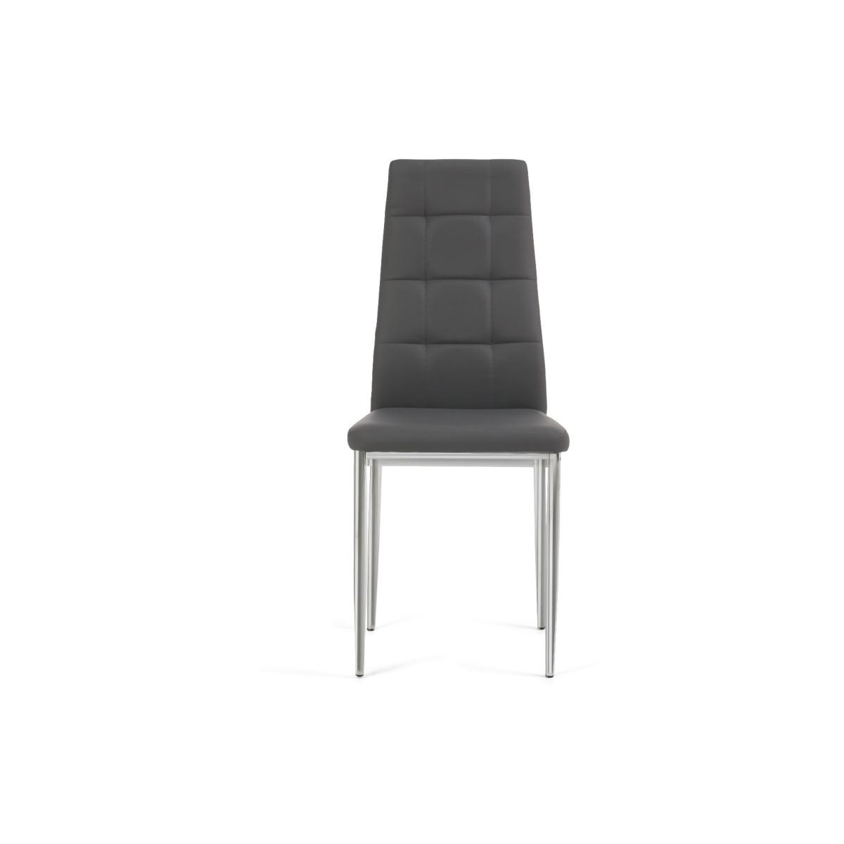 Denver 120cm Rectangular Glass Dining Table with 6 Grey Angelo Faux Leather Chairs – image 17