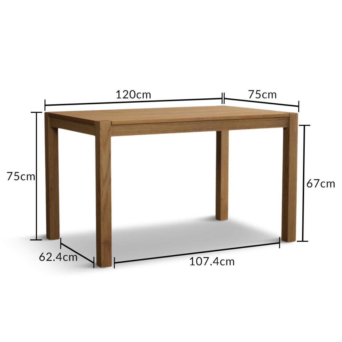 York 120cm Solid Oak Dining Table With 6 Linen York Chairs – image 21