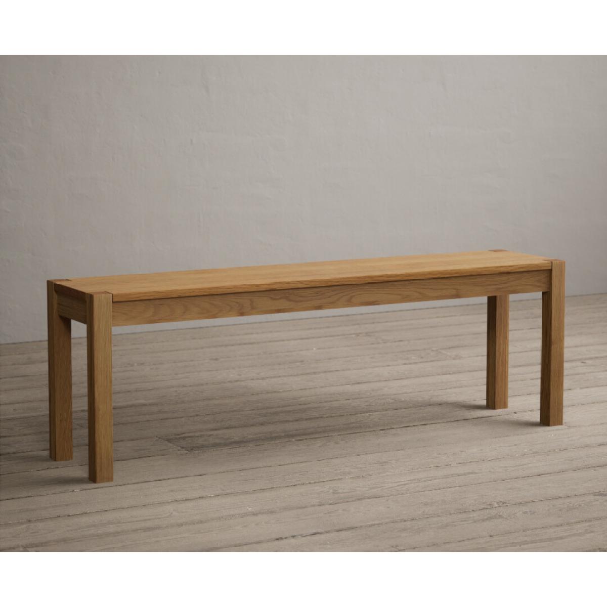 York 150cm Solid Oak Dining Table with 4 Linen York Chairs with 1 Oak Bench – image 12
