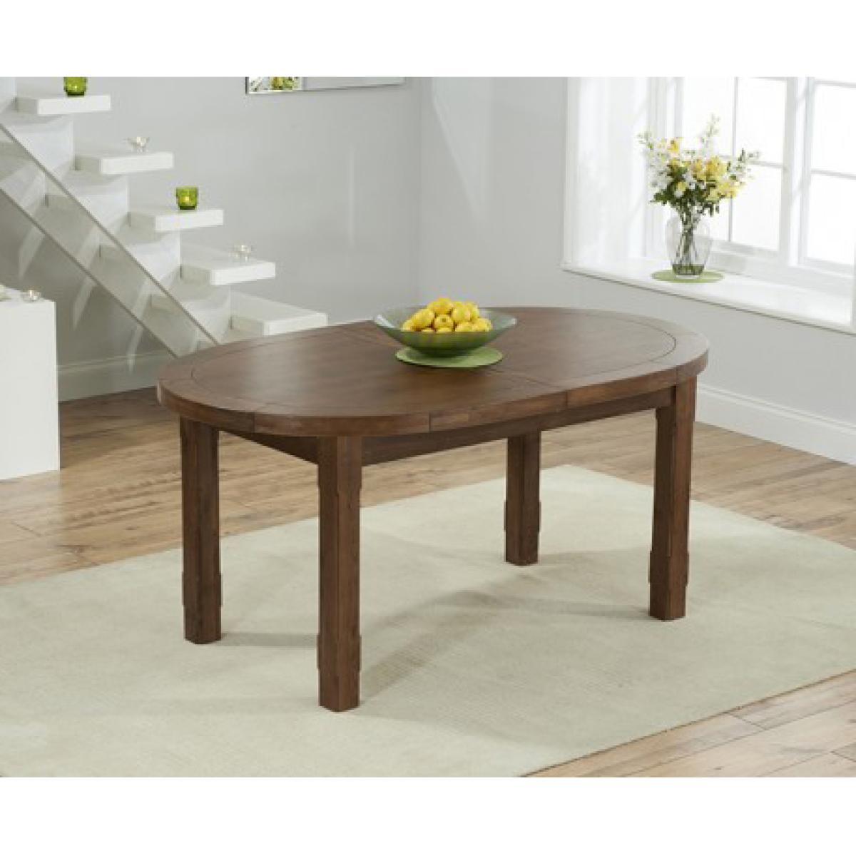Extending Caversham Dark Oak Dining Table with 8 Natural Francois Chairs – image 15
