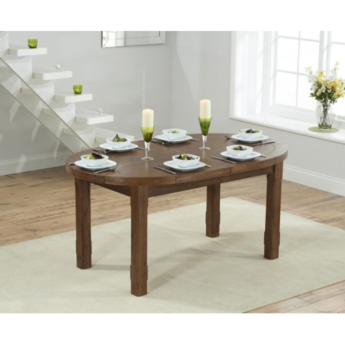 Extending Caversham Dark Oak Dining Table with 8 Natural Francois Chairs – image 17