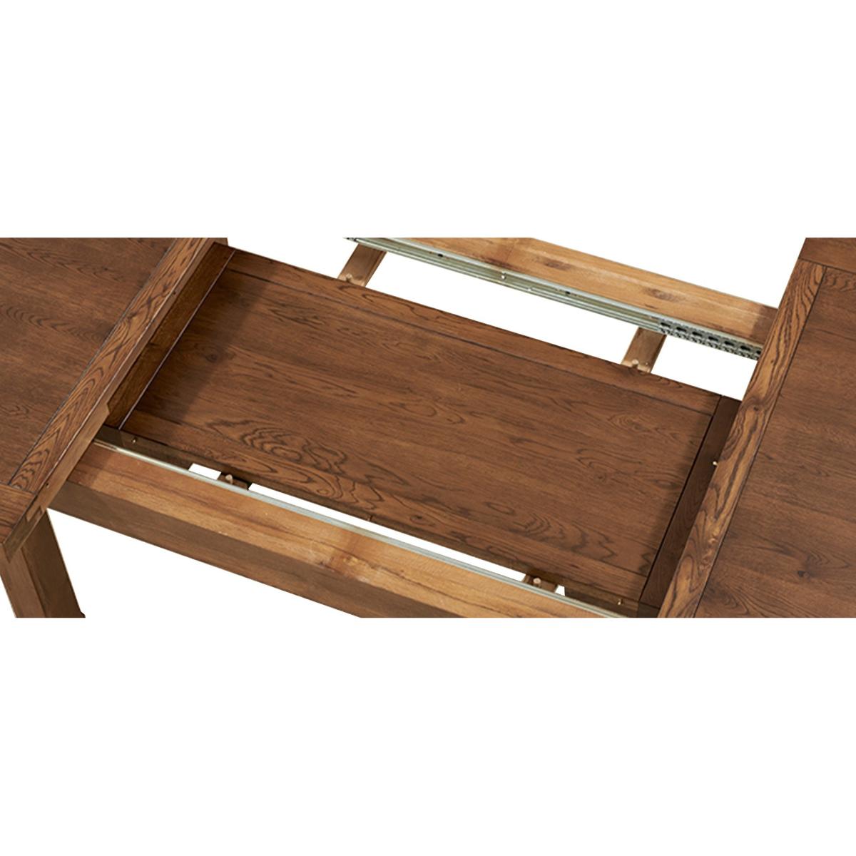 Extending Caversham Dark Oak Dining Table with 8 Natural Francois Chairs – image 22