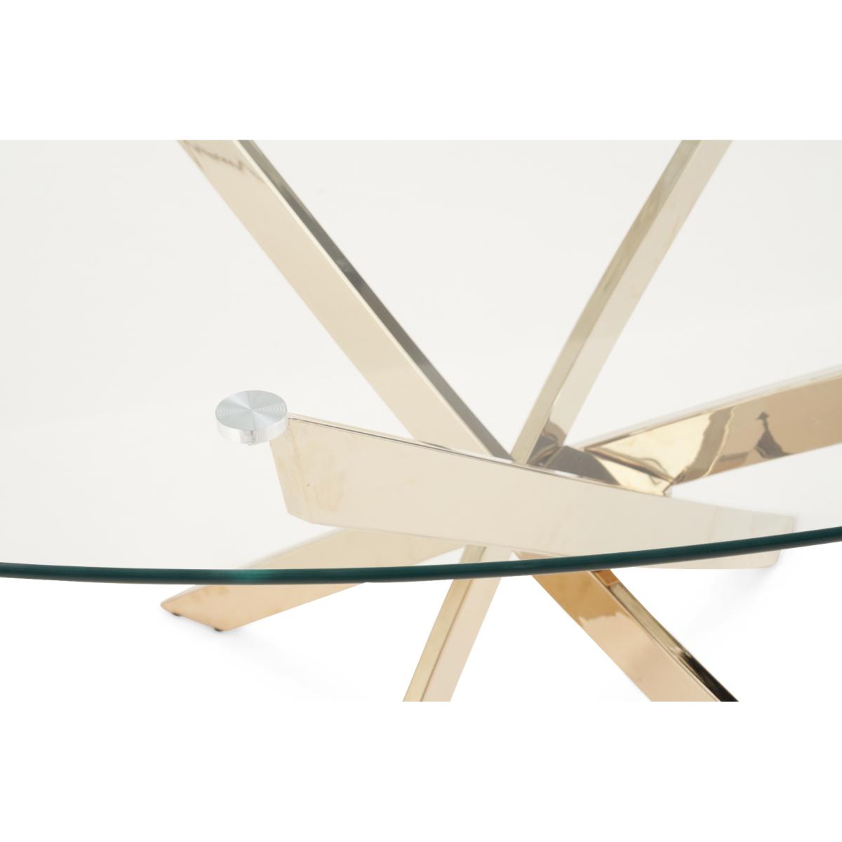 Denver 160cm Rectangular Gold Leg Glass Dining Table With 6 Blue Lola Velvet Chairs – image 25