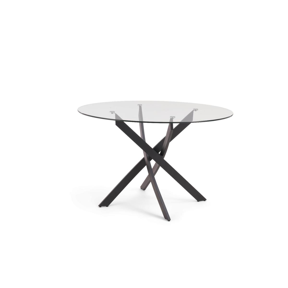 Mara 120cm Round Glass Dining Table with Heidi Chairs - Brown, 4 Chairs – image 8