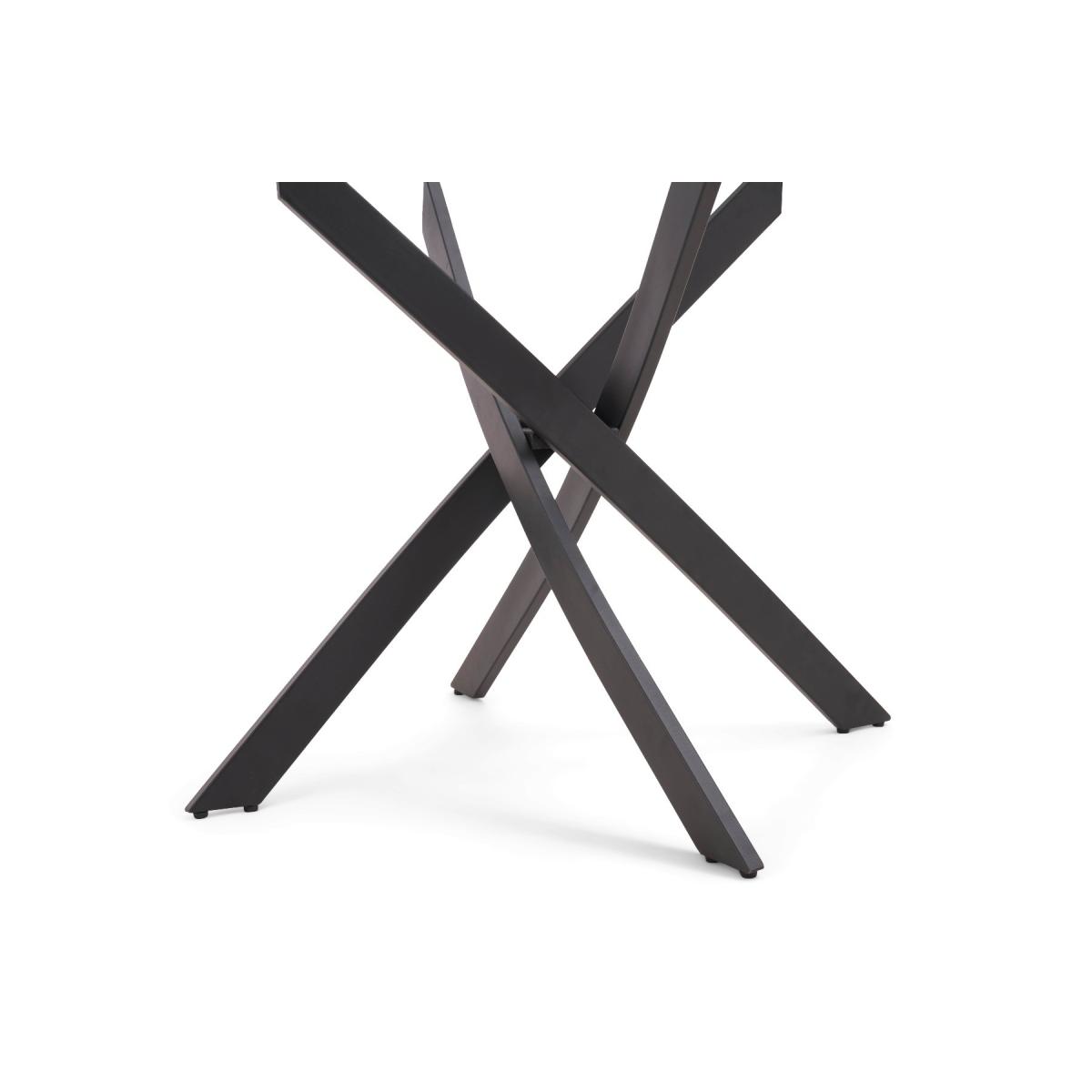 Mara 120cm Round Glass Dining Table with Heidi Chairs - Brown, 4 Chairs – image 9
