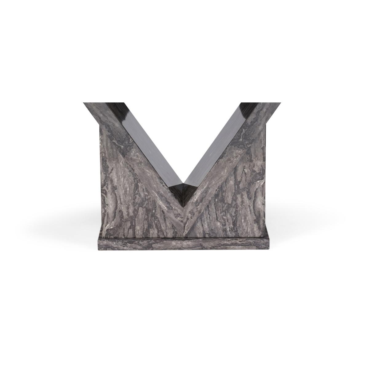 Mocha 160cm Grey Marble Dining Table With 6 Grey Sophia Chairs – image 19