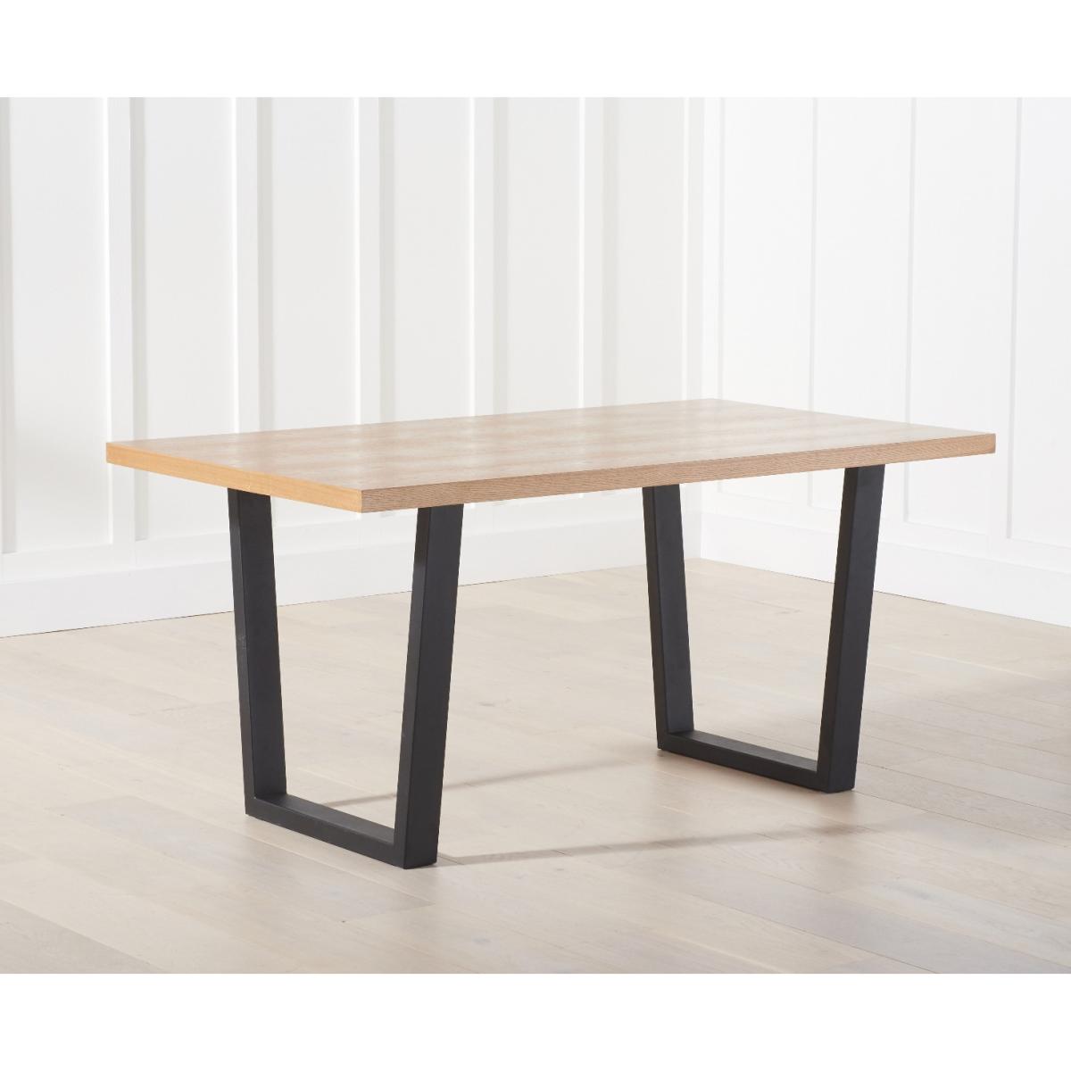 Orangon 160cm Industrial Dining Table with Alexa Dining Chairs - Brown, 4 Chairs – image 4
