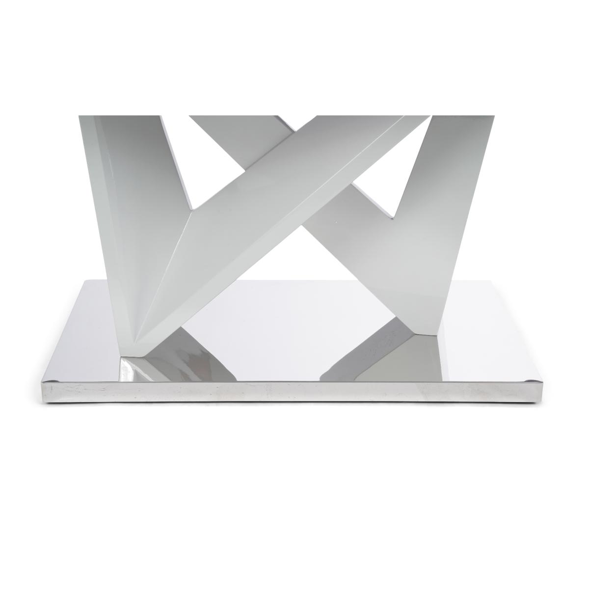 Reims 150cm Marble Effect Carrera Light Grey Dining Table With 4 Grey Hampstead Dining Chairs – image 7
