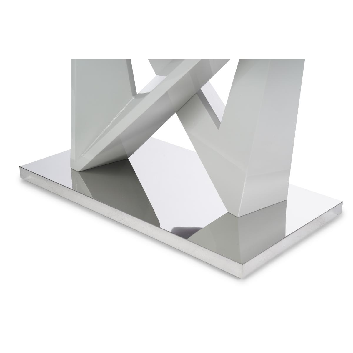 Reims 150cm Marble Effect Carrera Light Grey Dining Table With 4 Grey Hampstead Dining Chairs – image 9