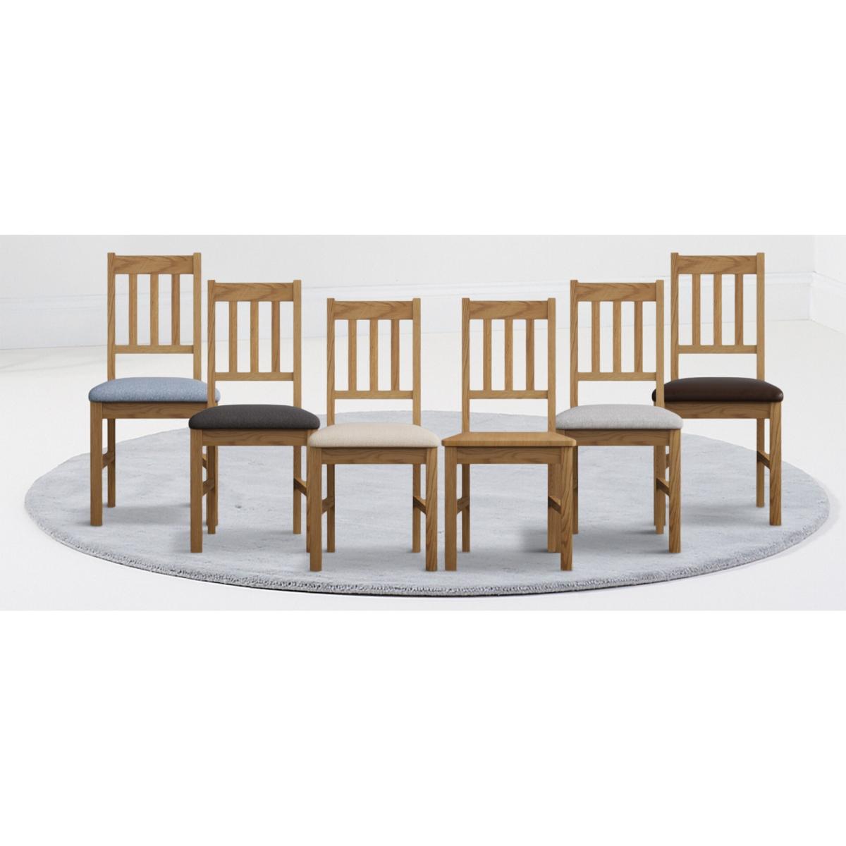 Extending York 70cm Solid Oak Dining Table With 2 Linen York Chairs – image 17