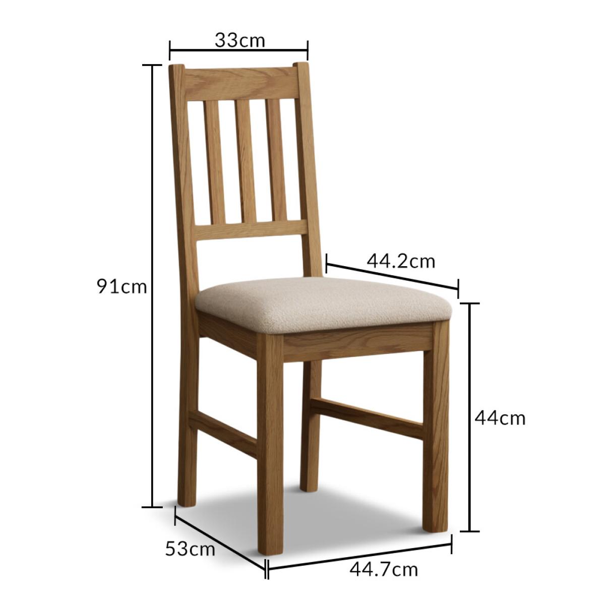 Extending York 70cm Solid Oak Dining Table With 2 Linen York Chairs – image 31