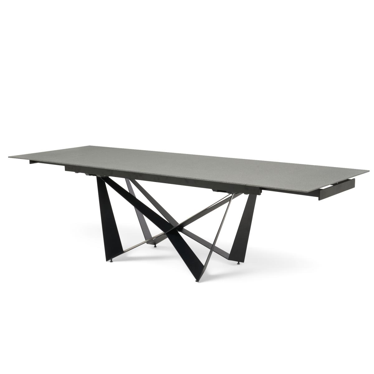 Blenheim 180cm Extending Grey Stone Table with Lorin Chairs - Grey, 6 Chairs – image 6