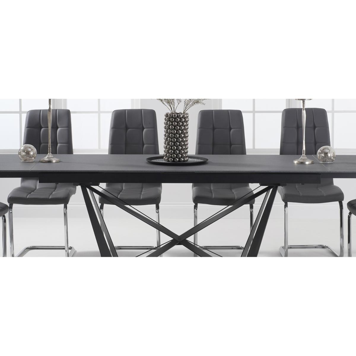 Blenheim 180cm Extending Grey Stone Table with Lorin Chairs - Grey, 6 Chairs – image 10