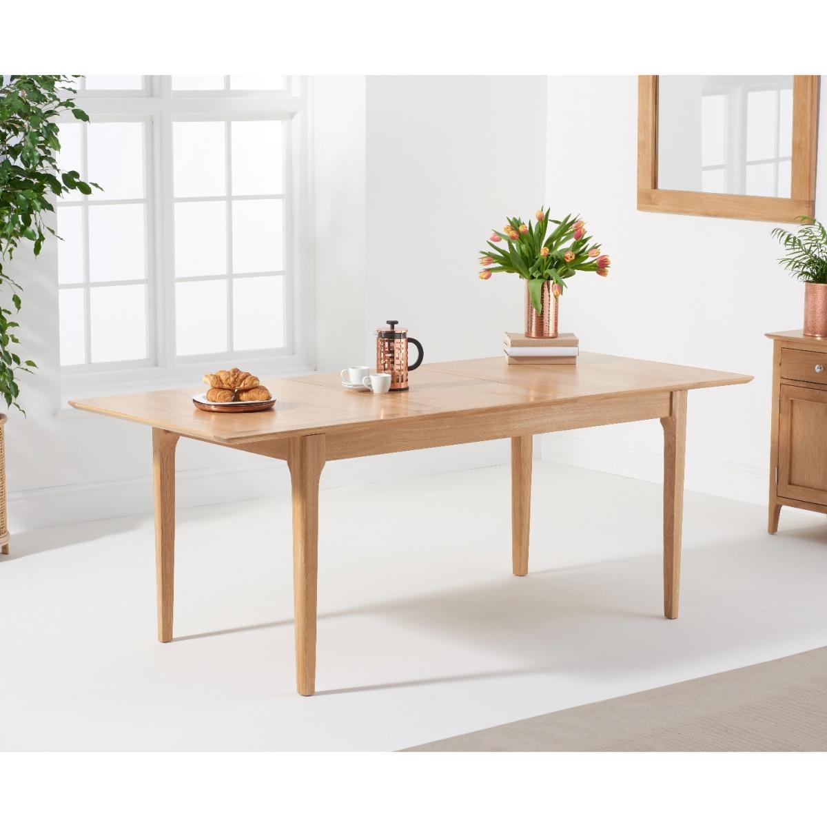 Sadie Oak 160cm Butterfly Extending Table with Cross Back Chairs - Oak, 4 Chairs – image 3