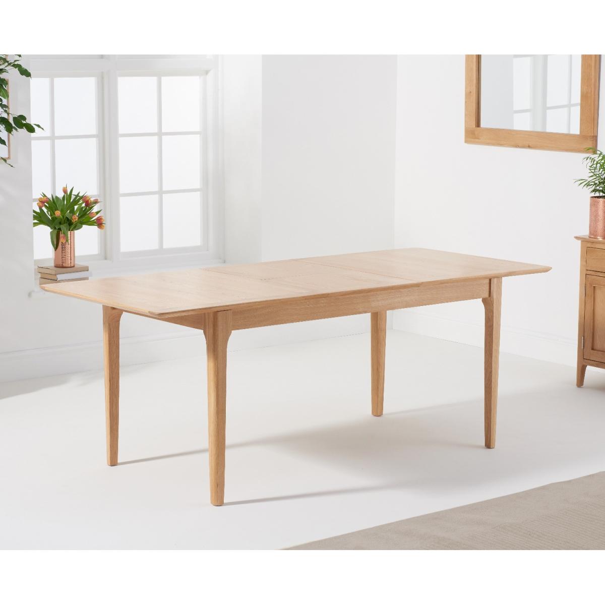 Sadie Oak 160cm Butterfly Extending Table with Cross Back Chairs - Oak, 4 Chairs – image 4