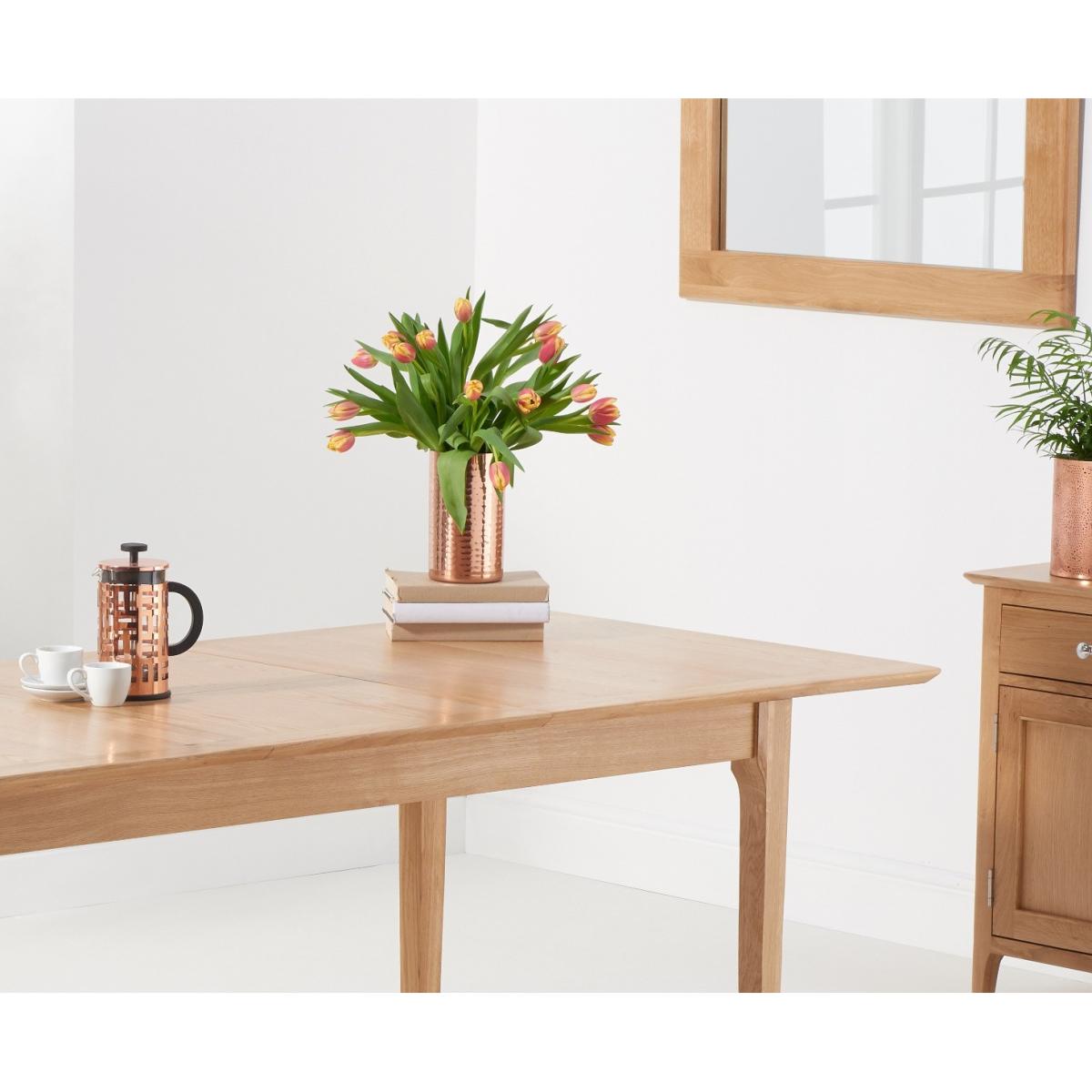 Sadie Oak 160cm Butterfly Extending Table with Cross Back Chairs - Oak, 4 Chairs – image 5