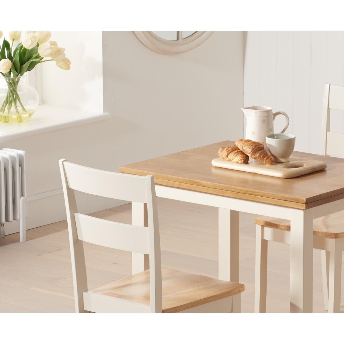 Hastings Extending Cream And Oak Table With Chiltern Chairs - Cream, 2 Chairs – image 5