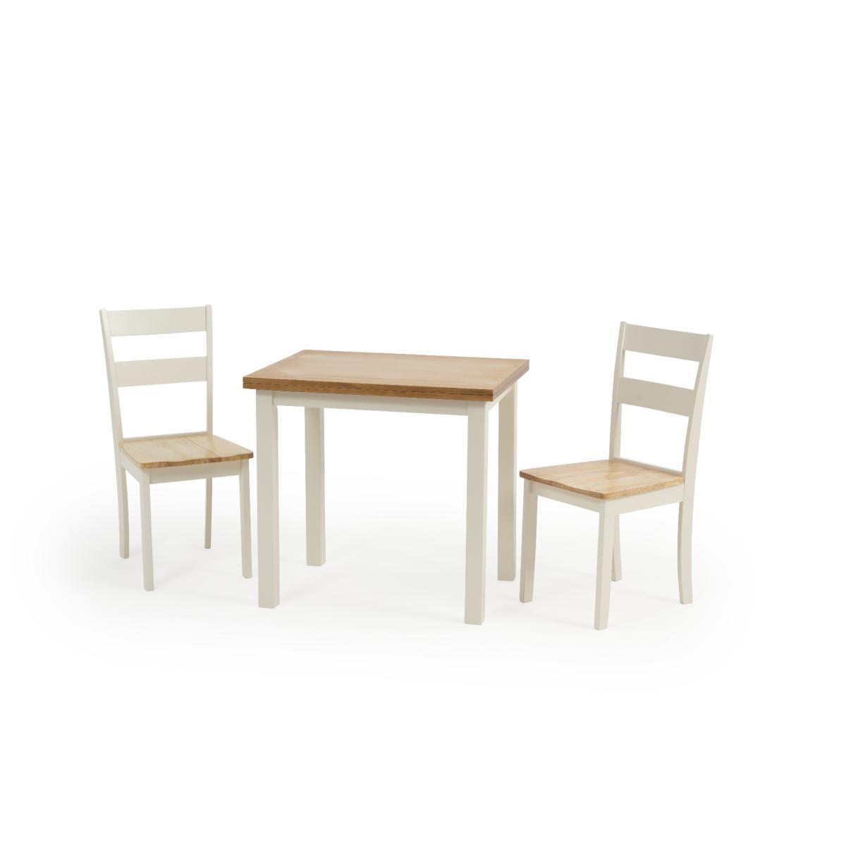 Hastings Extending Cream And Oak Table With Chiltern Chairs - Cream, 2 Chairs – image 9