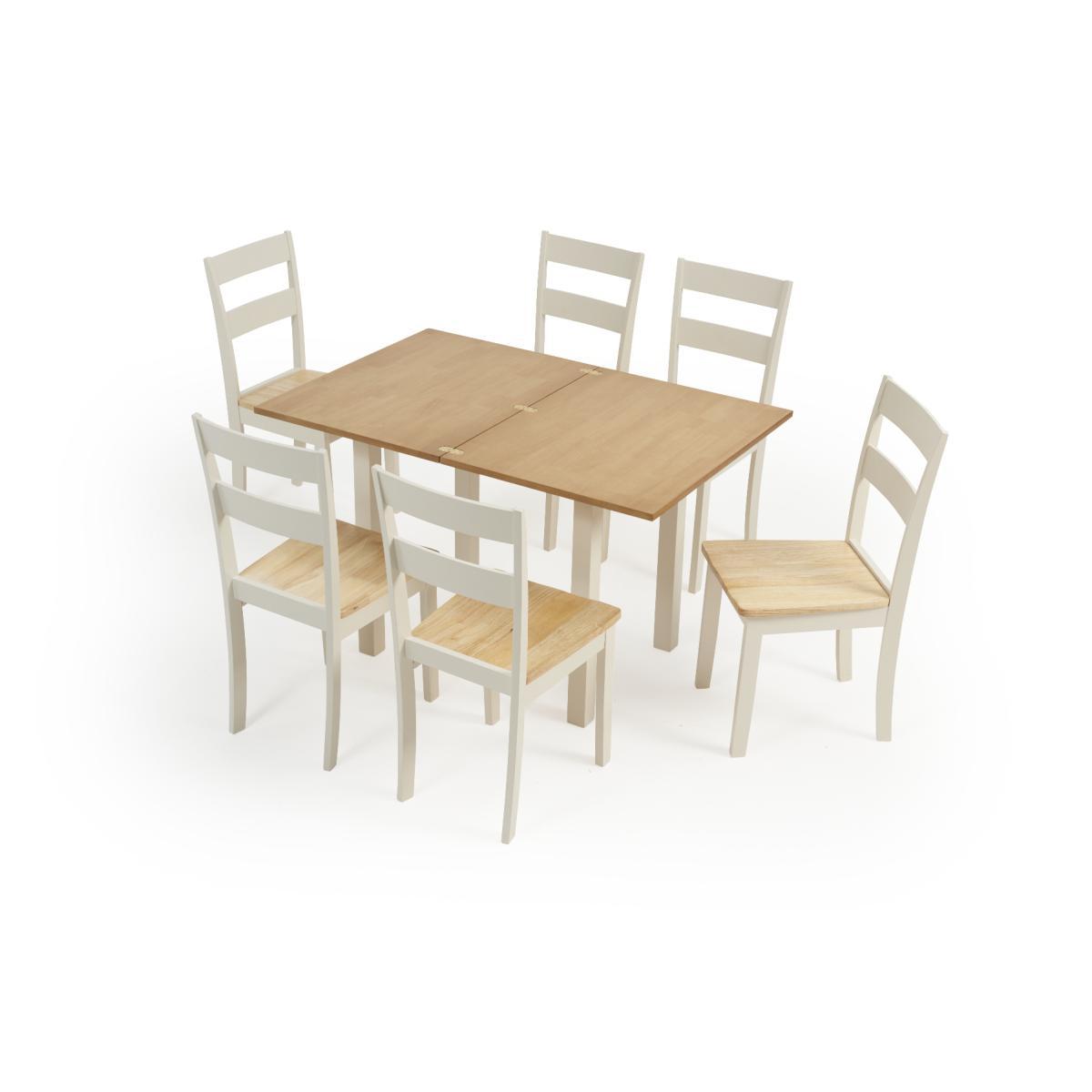 Hastings Extending Cream And Oak Table With Chiltern Chairs - Cream, 2 Chairs – image 10