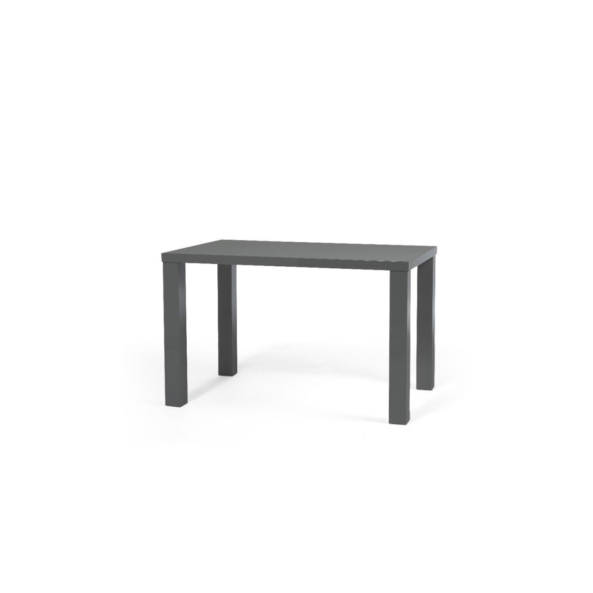 Atlanta 120cm Dark Grey High Gloss Dining Table With 4 Grey Vigo Chairs – image 14