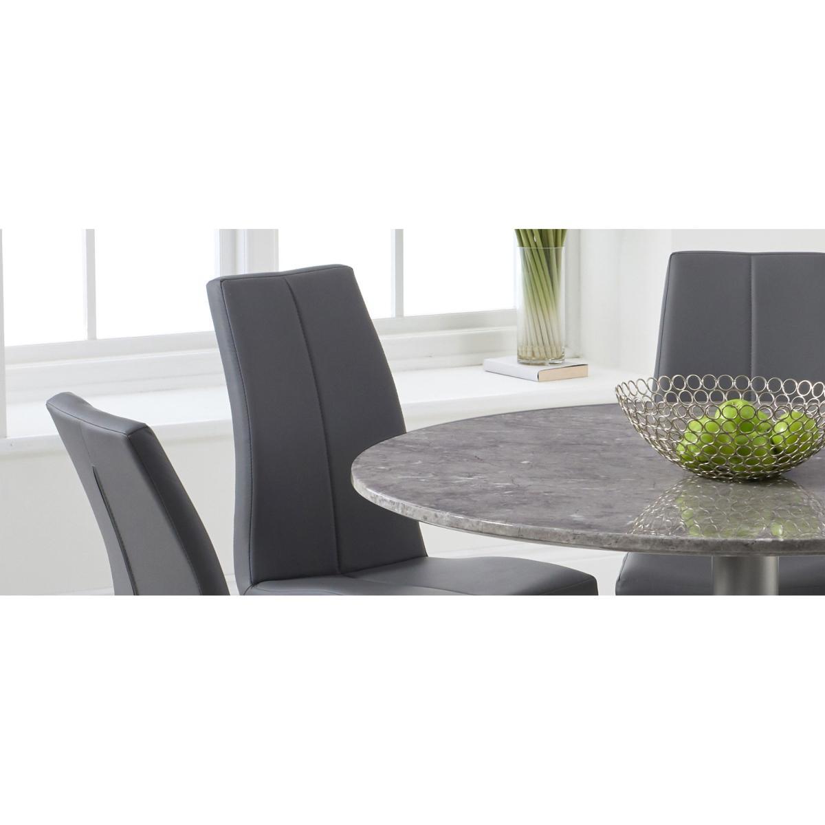 Bali 120cm Round Grey Marble Dining Table With Cavello Dining Chairs - Grey, 2 Chairs – image 9