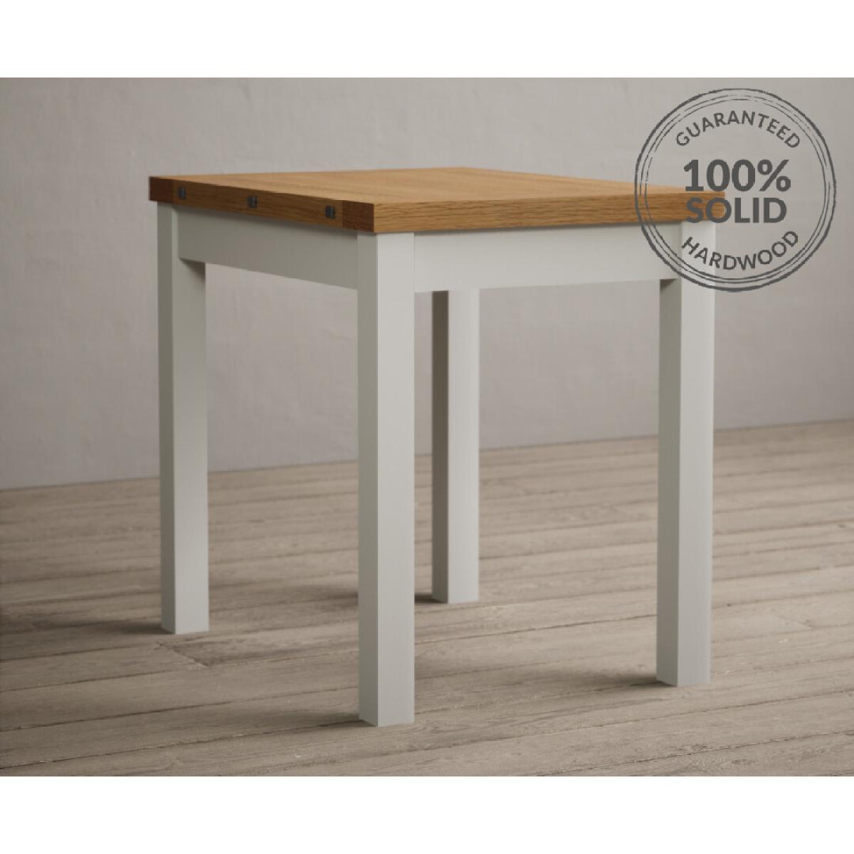 Hadleigh Oak and Cream Painted Extending Dining Table with 6 Sky Blue Hertford Chairs – image 21