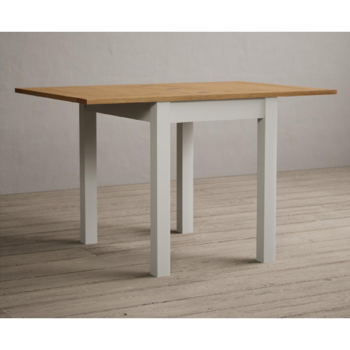 Hadleigh Oak and Cream Painted Extending Dining Table with 6 Sky Blue Hertford Chairs – image 22