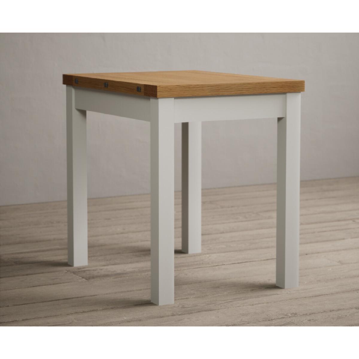 Hadleigh Oak and Cream Painted Extending Dining Table with 6 Sky Blue Hertford Chairs – image 27