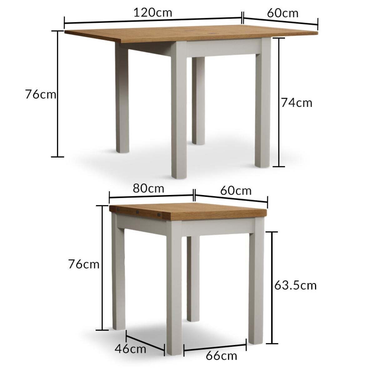 Hadleigh Oak and Cream Painted Extending Dining Table with 6 Sky Blue Hertford Chairs – image 28