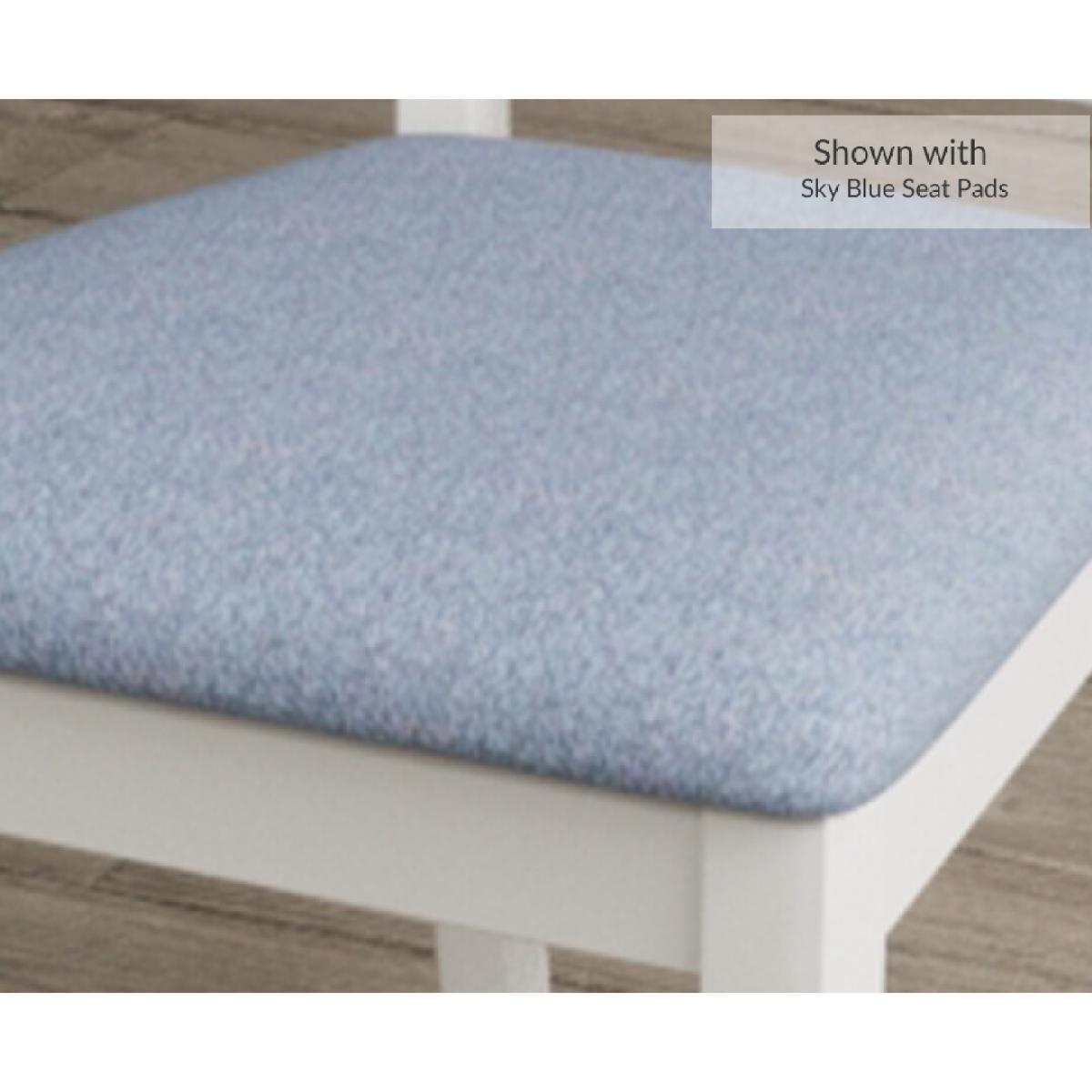 Hadleigh Oak and Cream Painted Extending Dining Table with 6 Sky Blue Hertford Chairs – image 7
