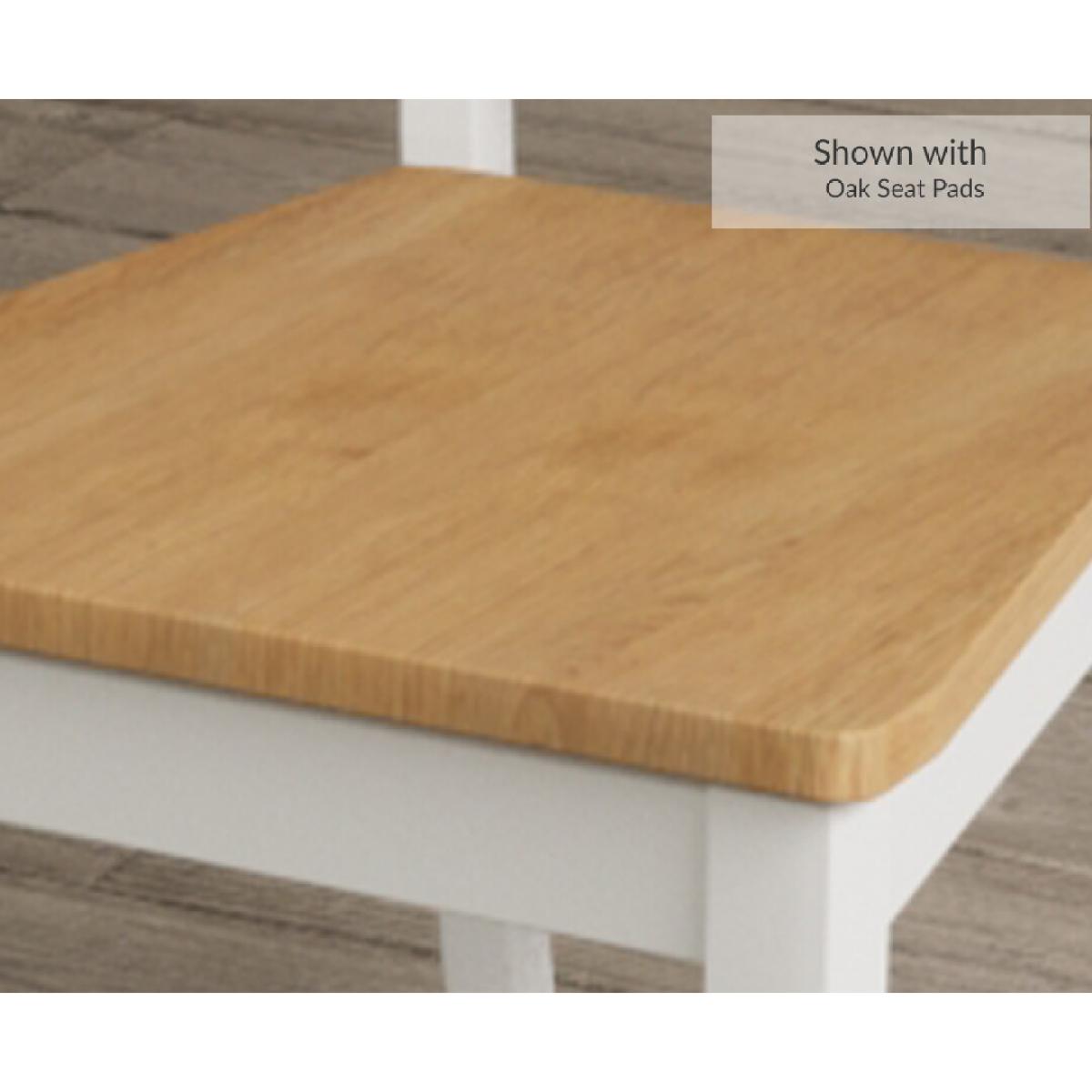 Hadleigh Oak and Cream Painted Extending Dining Table with 6 Sky Blue Hertford Chairs – image 9