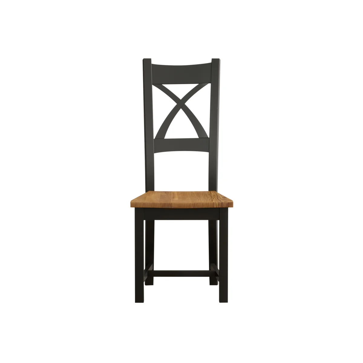 Extending Hertford 100cm - 130cm Oak and Black Painted Pedestal Dining Table with 4 Rustic Oak Painted Chairs – image 10