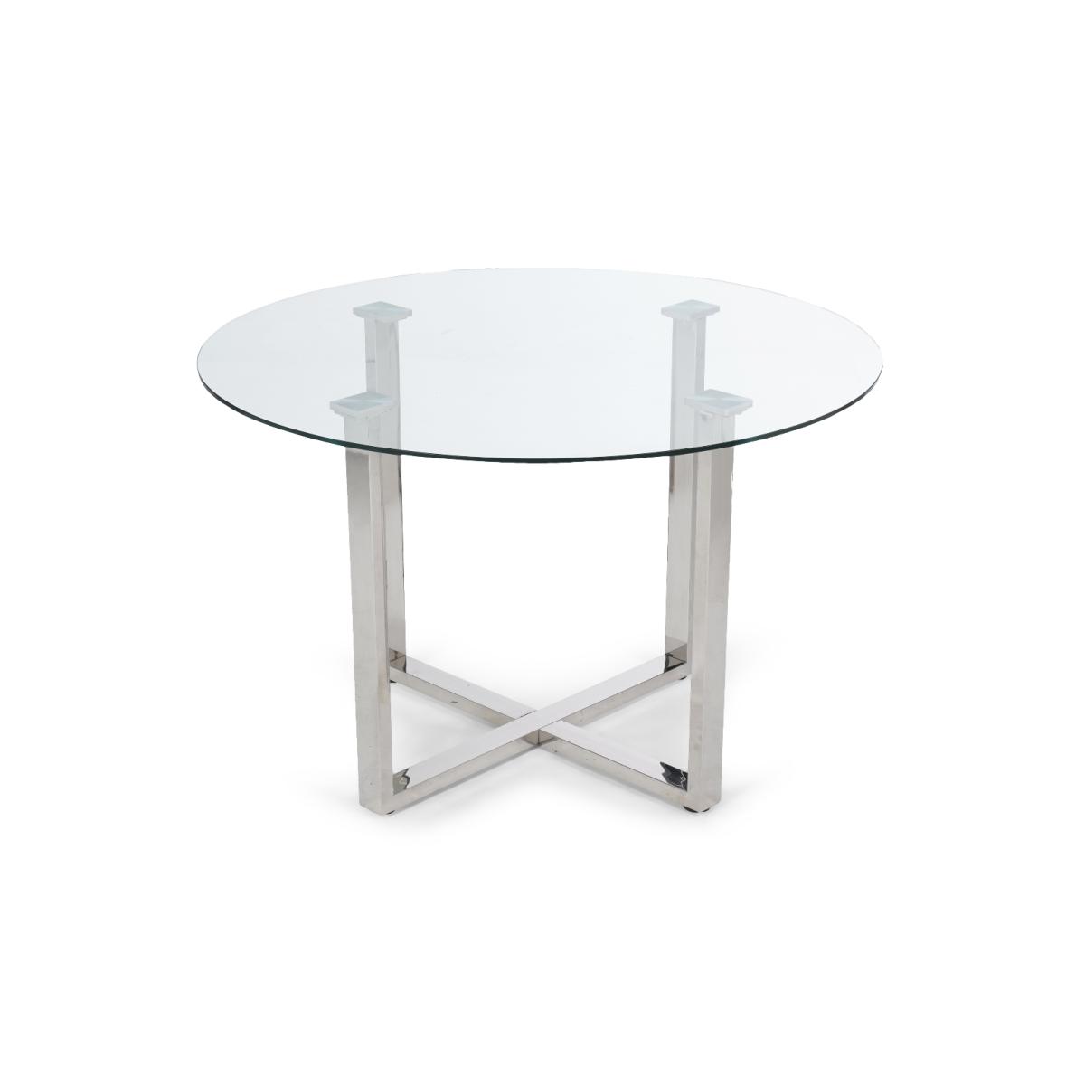 Vaso 120cm Round Glass Dining Table With Tarin Dining Chairs - White, 4 Chairs – image 12