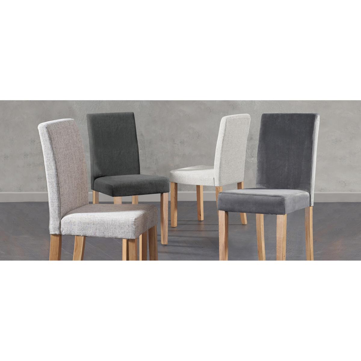 York 80cm Solid Oak Dining Table With 2 Grey Lila Velvet Chairs – image 11