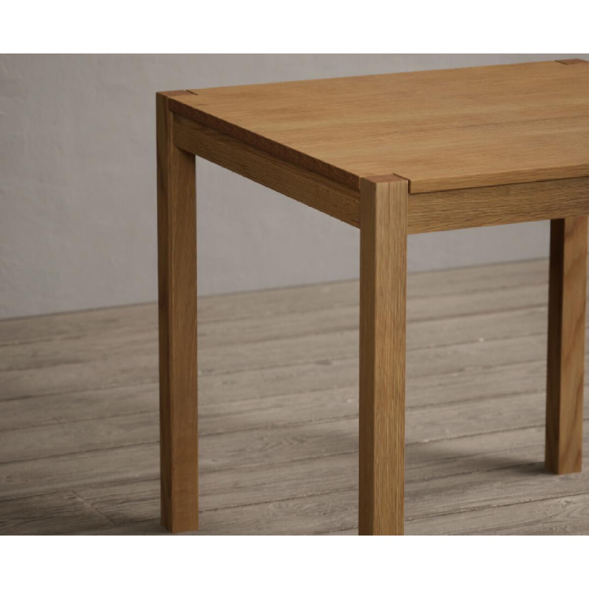York 80cm Solid Oak Dining Table With 2 Grey Lila Velvet Chairs – image 15