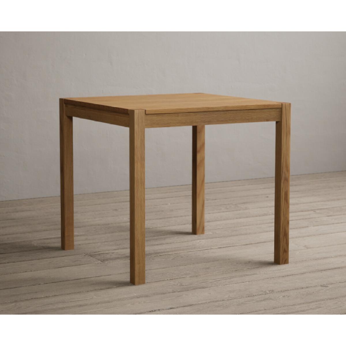 York 80cm Solid Oak Dining Table With 2 Grey Lila Velvet Chairs – image 16