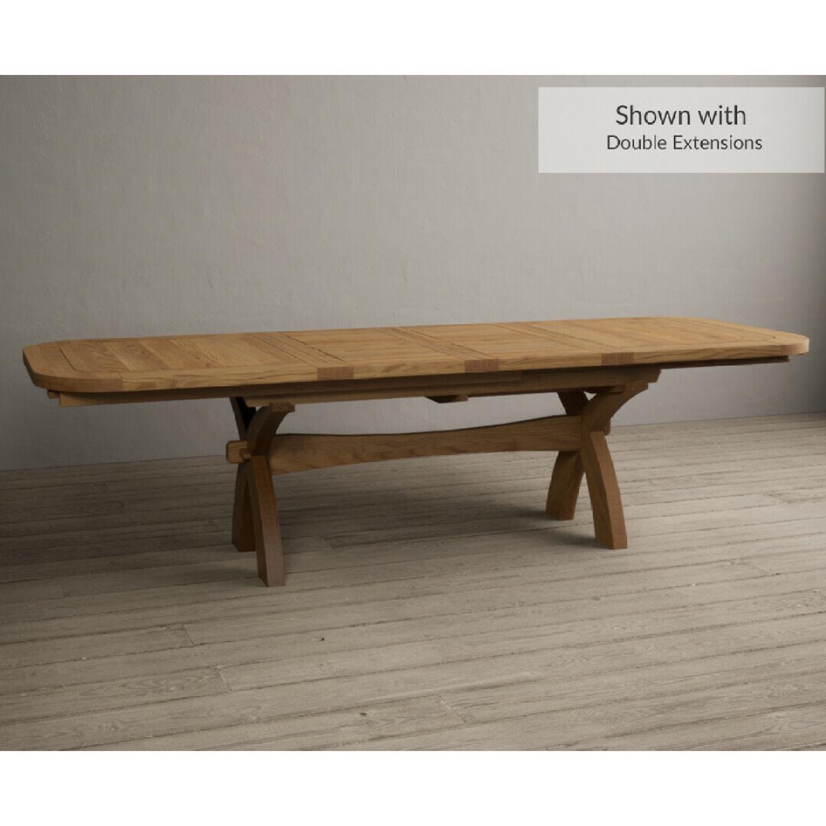 Extending Olympia 180cm Solid Oak Dining Table with 8 Oak Natural Chairs – image 12