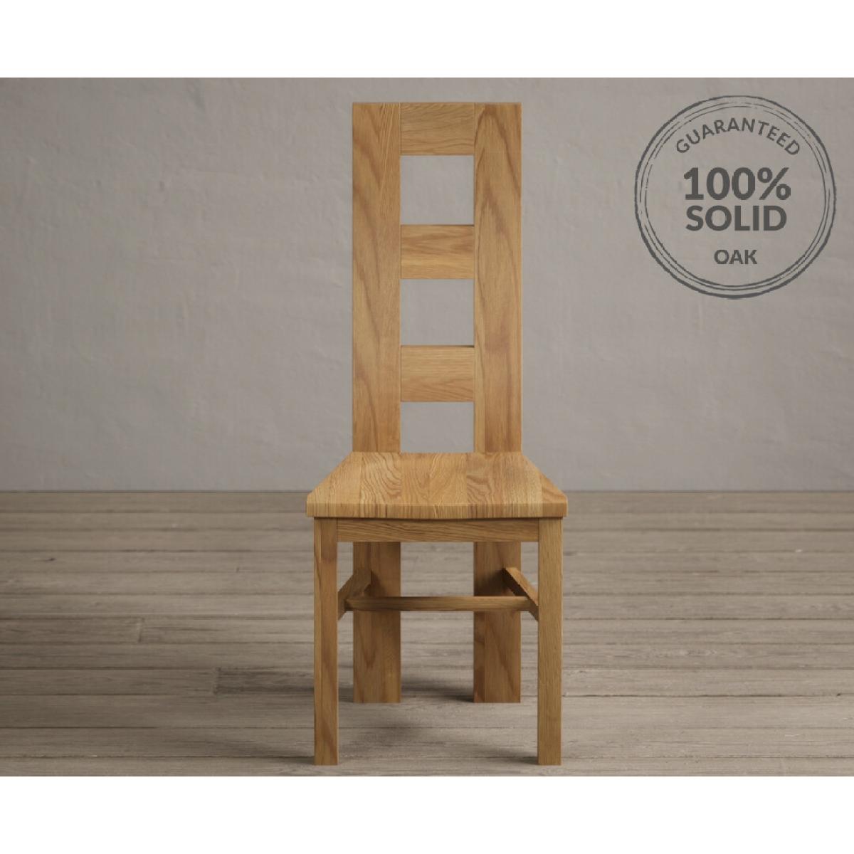 Extending Olympia 180cm Solid Oak Dining Table with 8 Oak Natural Chairs – image 9